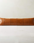 Artigo Brown Leather Lumbar Pillow - From Where - 
