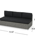 Arville 75.5" Wicker Patio Sofa - From Where - 