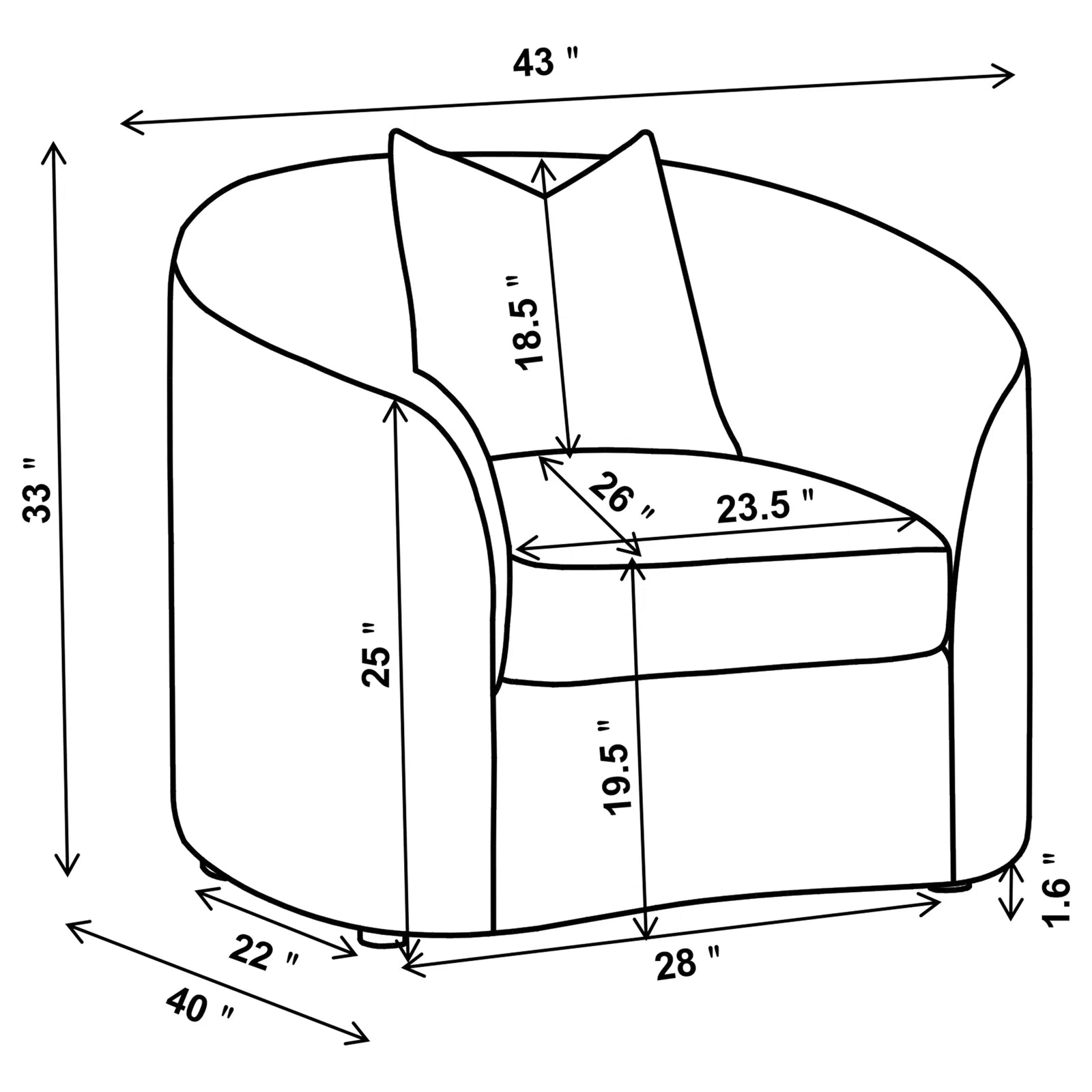 Ashleen Upholstered Barrel Chair - From Where - 