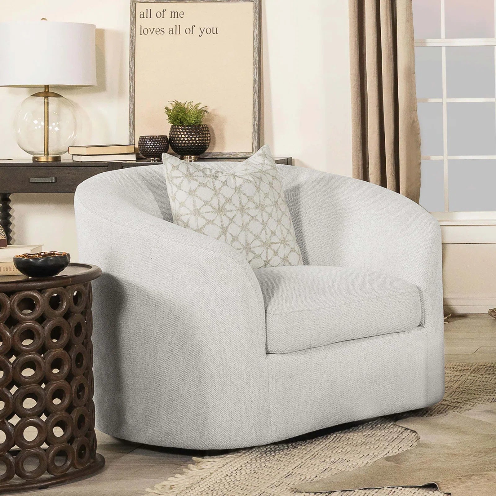 Ashleen Upholstered Barrel Chair - From Where - 