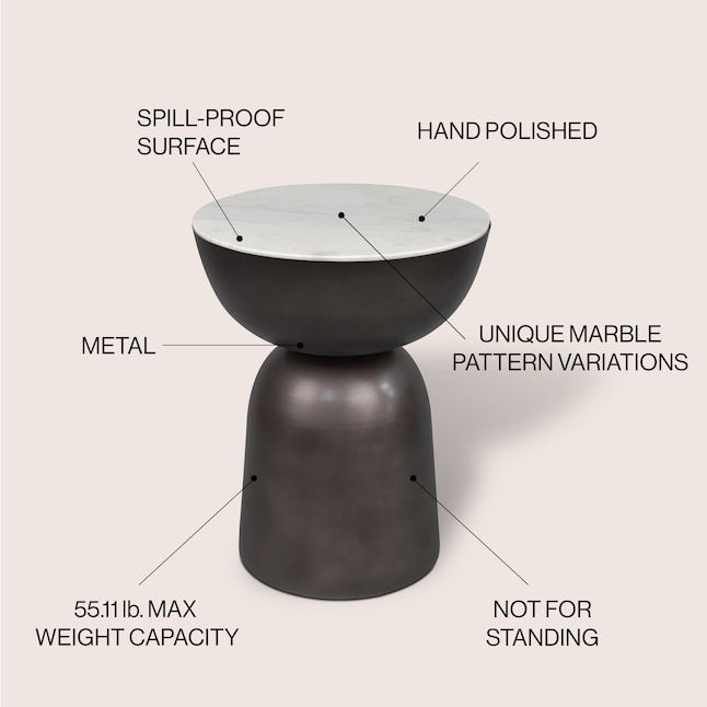 Atarah Handmade Hourglass End Table - From Where - 