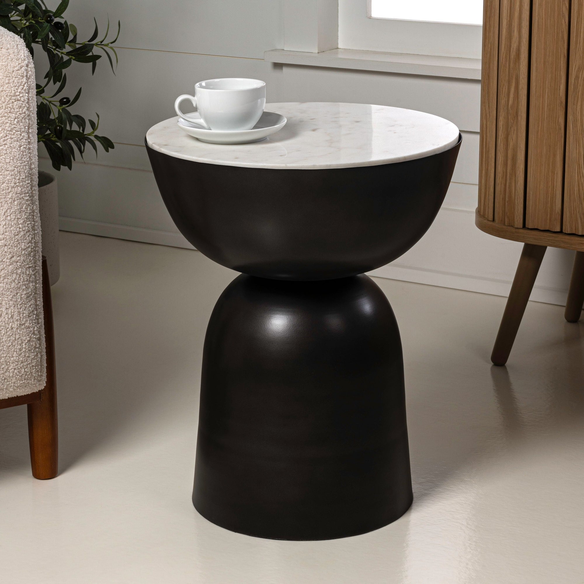 Atarah Handmade Hourglass End Table - From Where - 