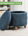 Atlantic Round Storage Ottoman - From Where Finds - 
