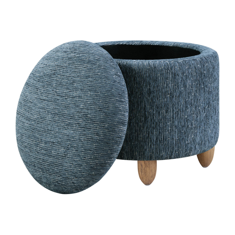 Atlantic Round Storage Ottoman - From Where Finds - 