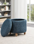 Atlantic Round Storage Ottoman - From Where Finds - 