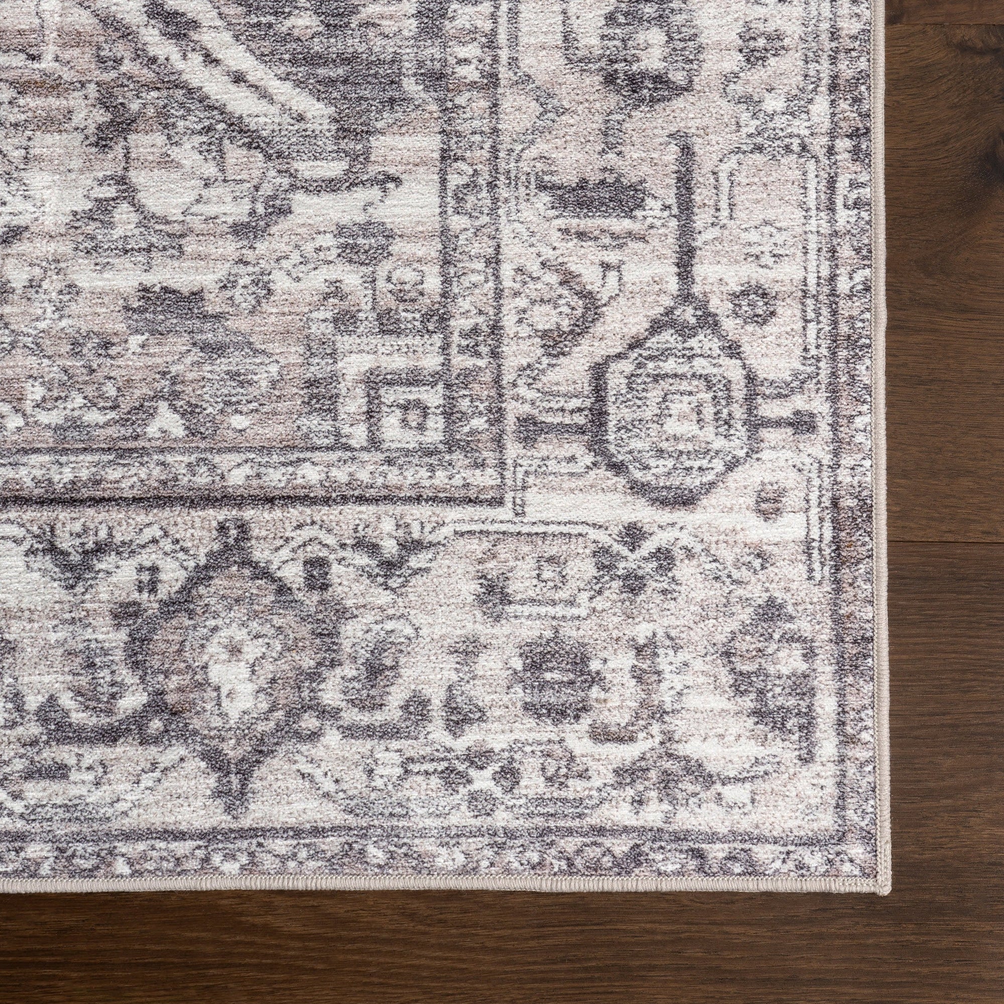 Atrium Medallion Spill Proof Washable Rug - From Where Finds -