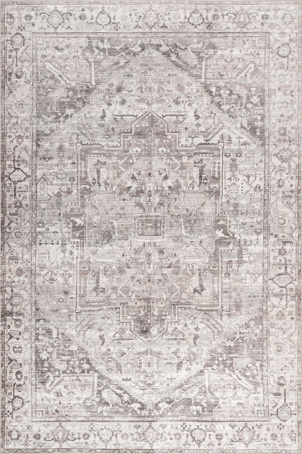 Atrium Medallion Spill Proof Washable Rug - From Where Finds -