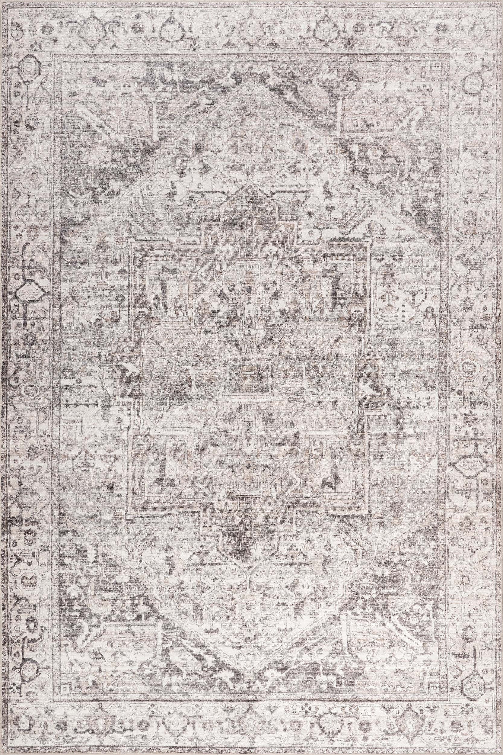 Atrium Medallion Spill Proof Washable Rug - From Where Finds -