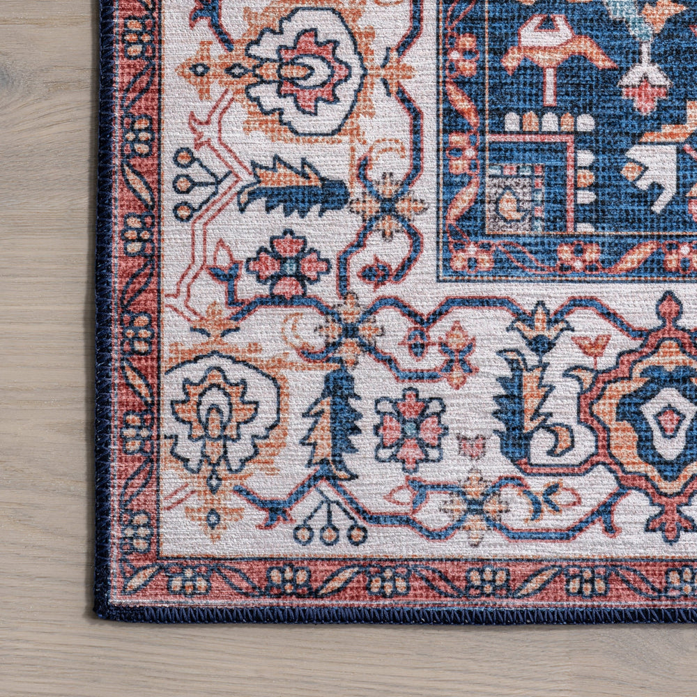 Atrium Medallion Spill Proof Washable Rug - From Where Finds -