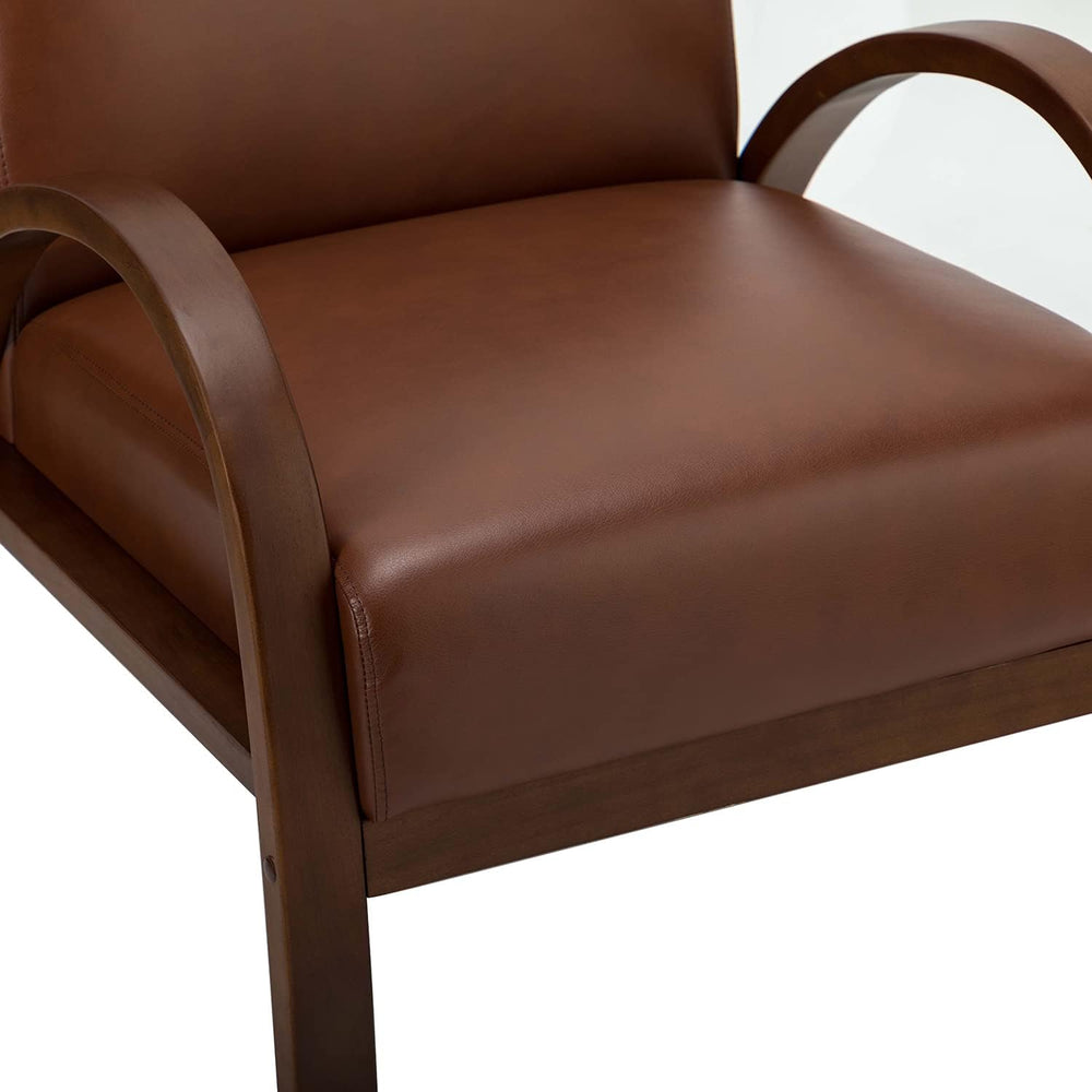 Aurora Vegan Leather Armchair Brown - From Where - 