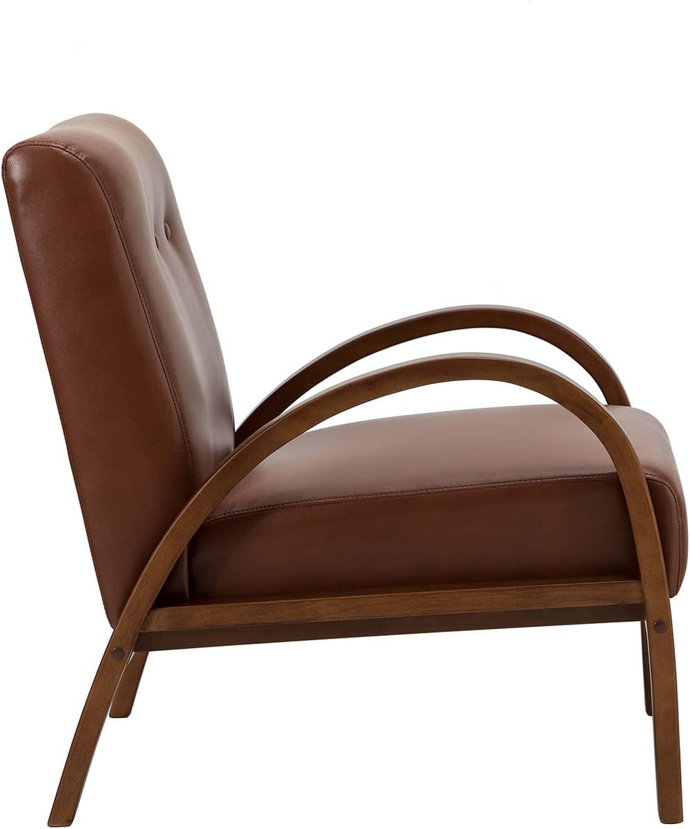 Aurora Vegan Leather Armchair Brown - From Where - 