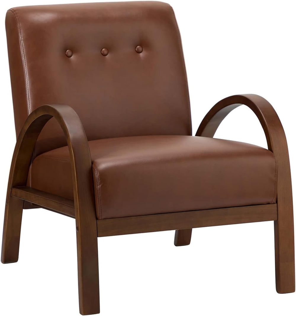 Aurora Vegan Leather Armchair Brown - From Where - 