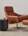 Austin Leather Swivel Armchair - From Where Finds -