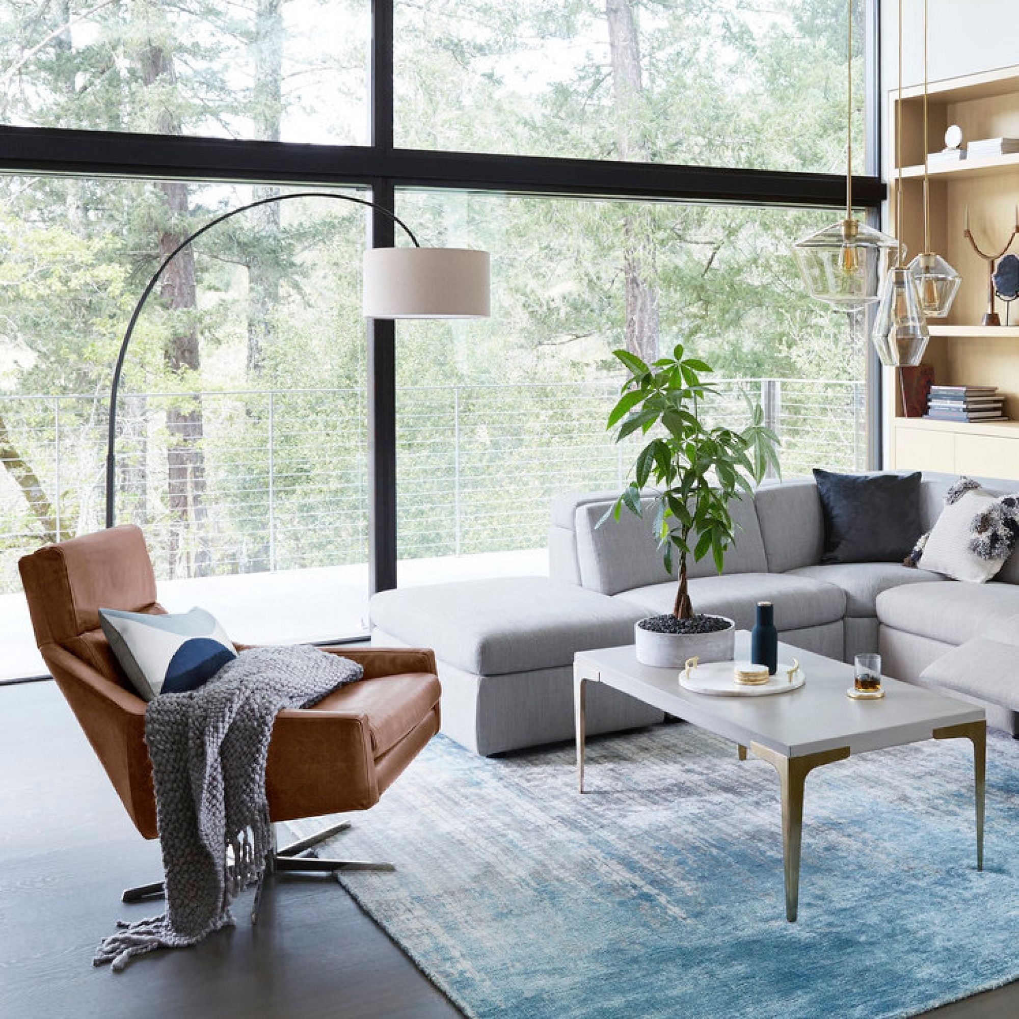 Austin Leather Swivel Armchair - From Where Finds -