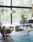 Austin Leather Swivel Armchair - From Where Finds -