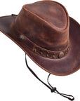 Australian X-Large Cowboy Leather Hat - From Where Finds -