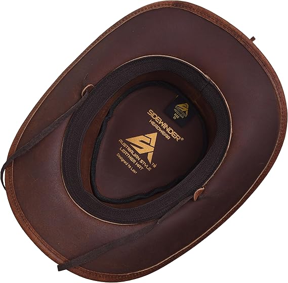 Australian X-Large Cowboy Leather Hat - From Where Finds -