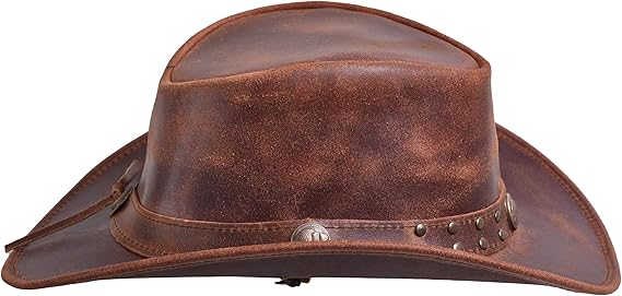 Australian X-Large Cowboy Leather Hat - From Where Finds -