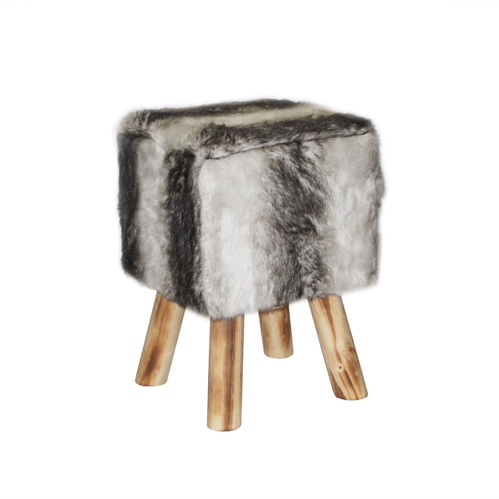 Ava Foot Stool Brown - From Where - 