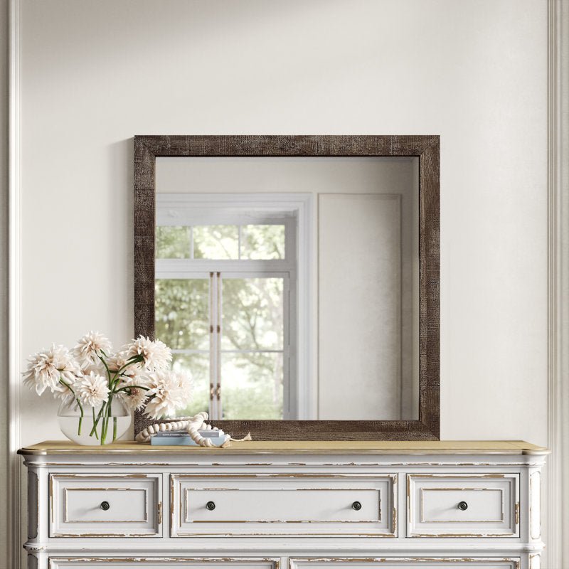 Ayerly Distressed Dresser Mirror - From Where - 