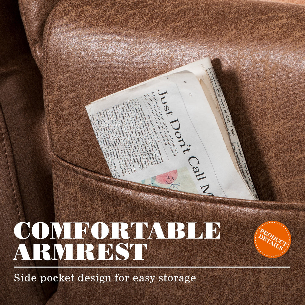 Adjustable Backrest Accent Chair with Ottoman