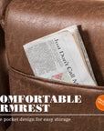Adjustable Backrest Accent Chair with Ottoman