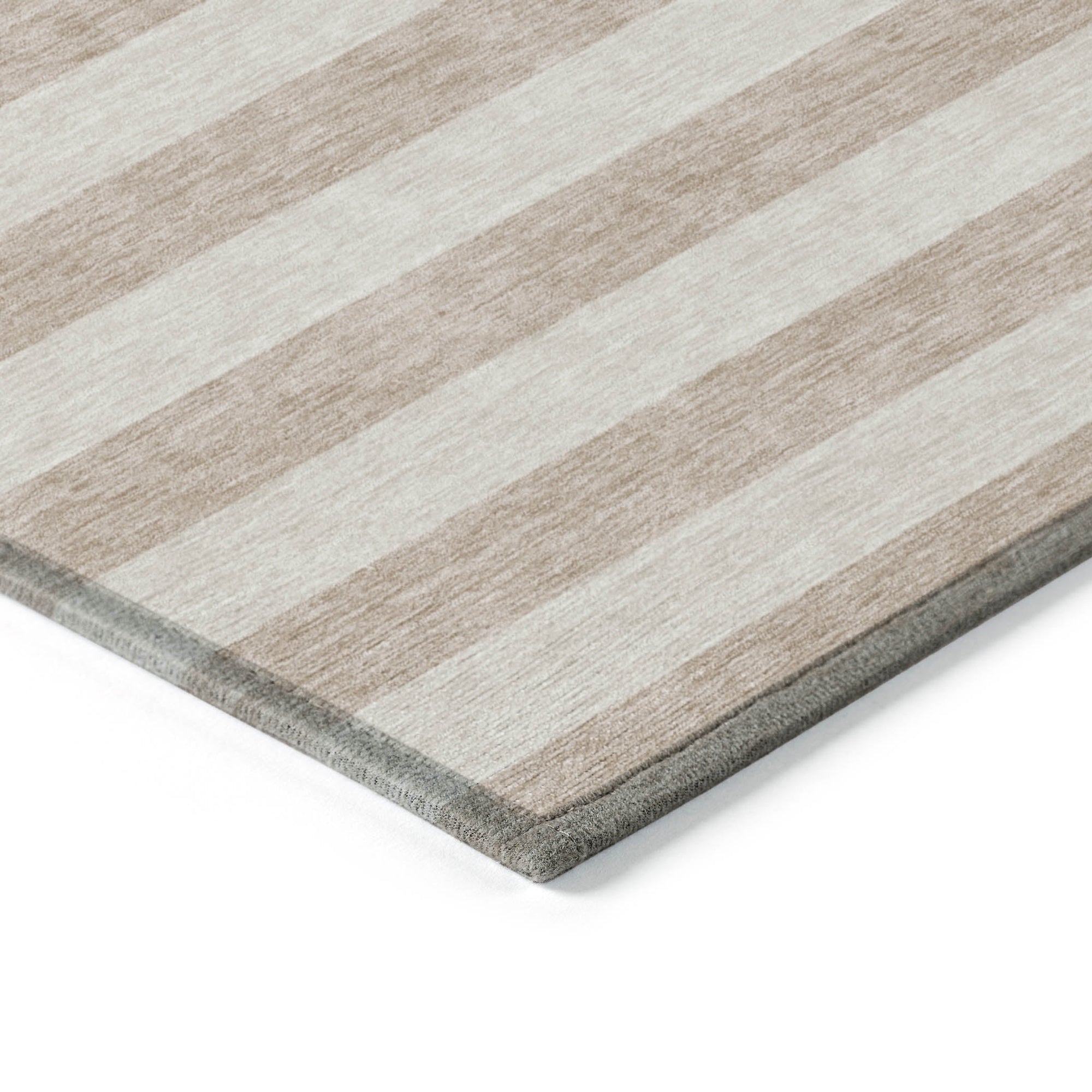 Addison Rugs Chantille Indoor/Outdoor Transitional Stripes Beige Washable Rectangle Rug, 10' x 14'