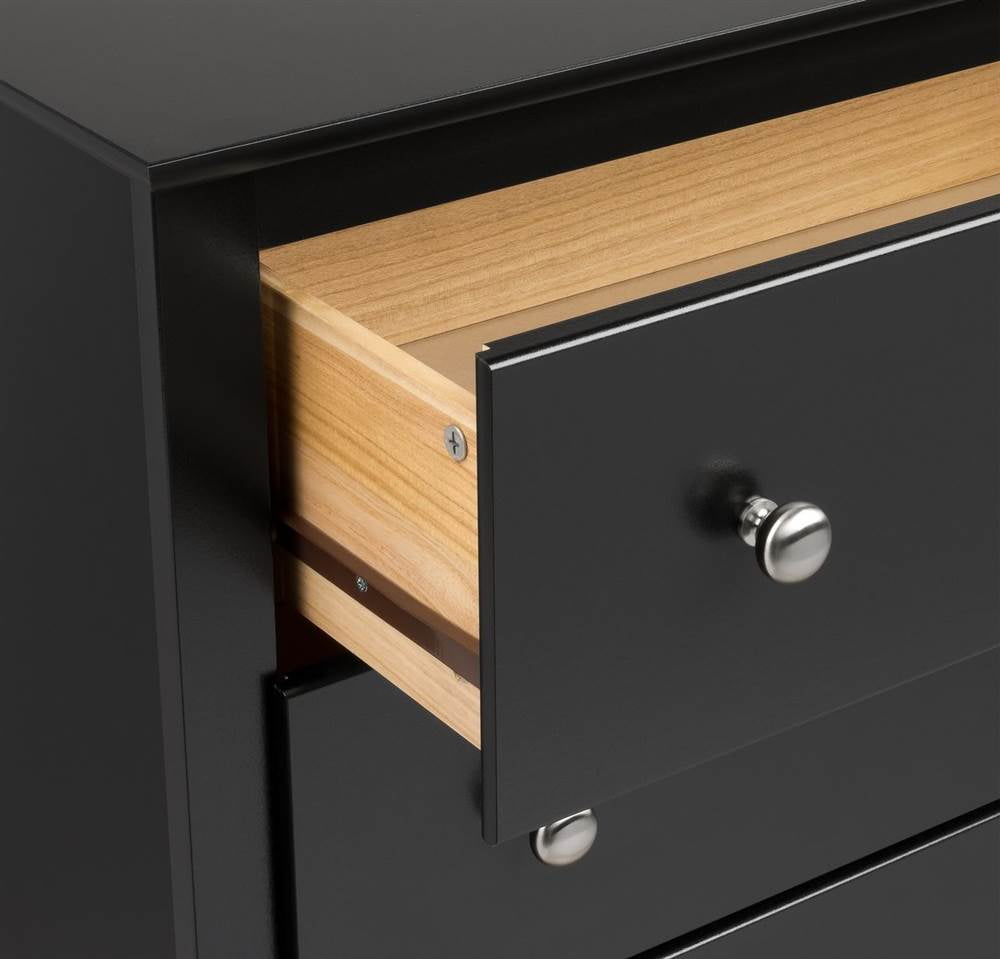 Prepac BDC-6330 Sonoma Bedroom Dresser, 6-Drawer, Black