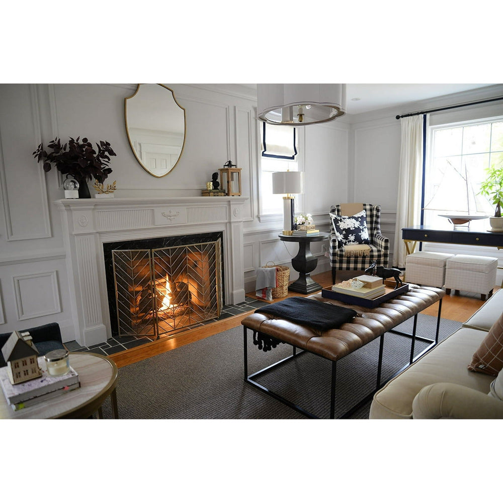 58" Large Ottoman with Button Tufting