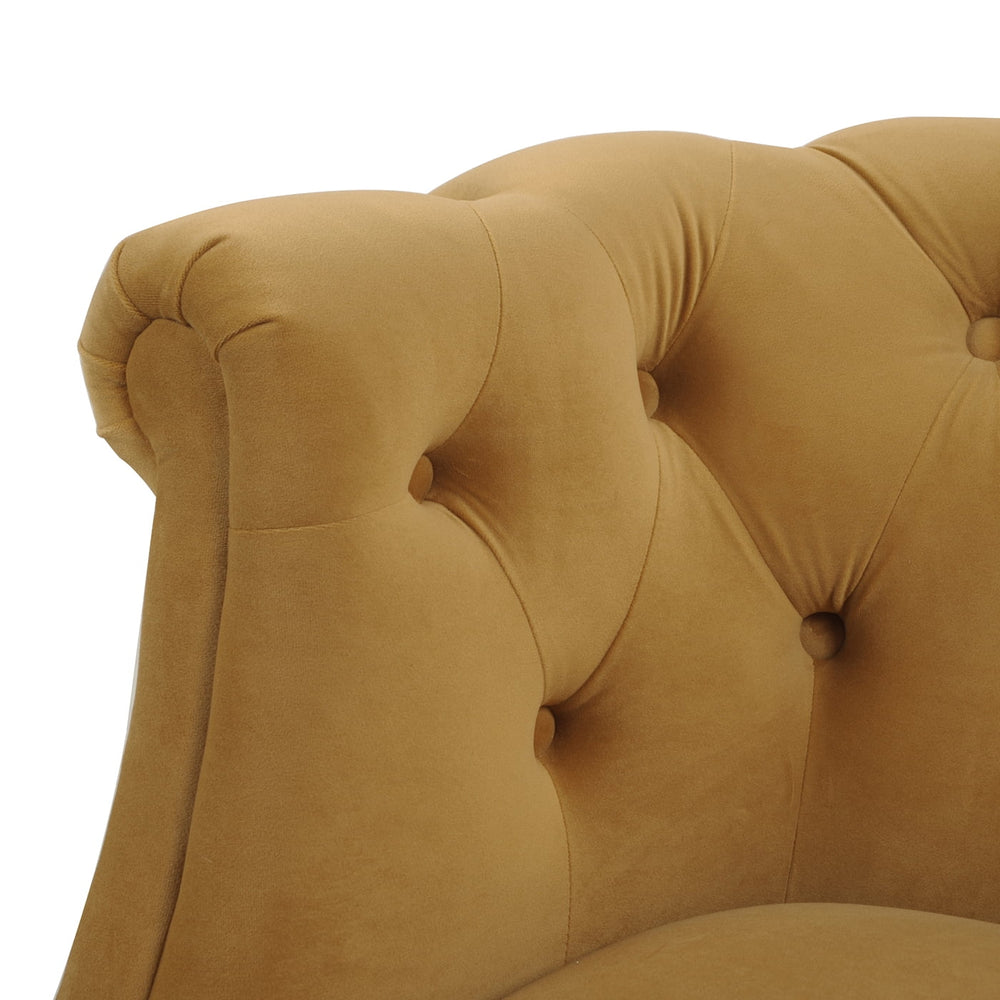Katherine Tufted Accent Chair Gold