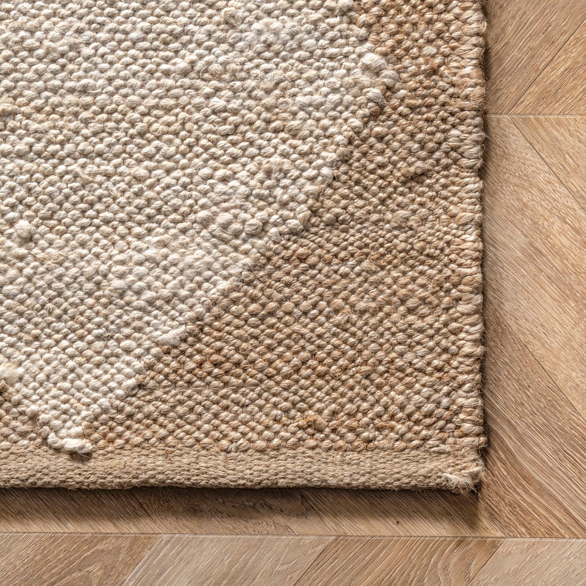 Louie Diamond Checkerboard Jute Rug | Natural