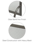 UniFlame Single Panel Olde World Iron Finish Screen