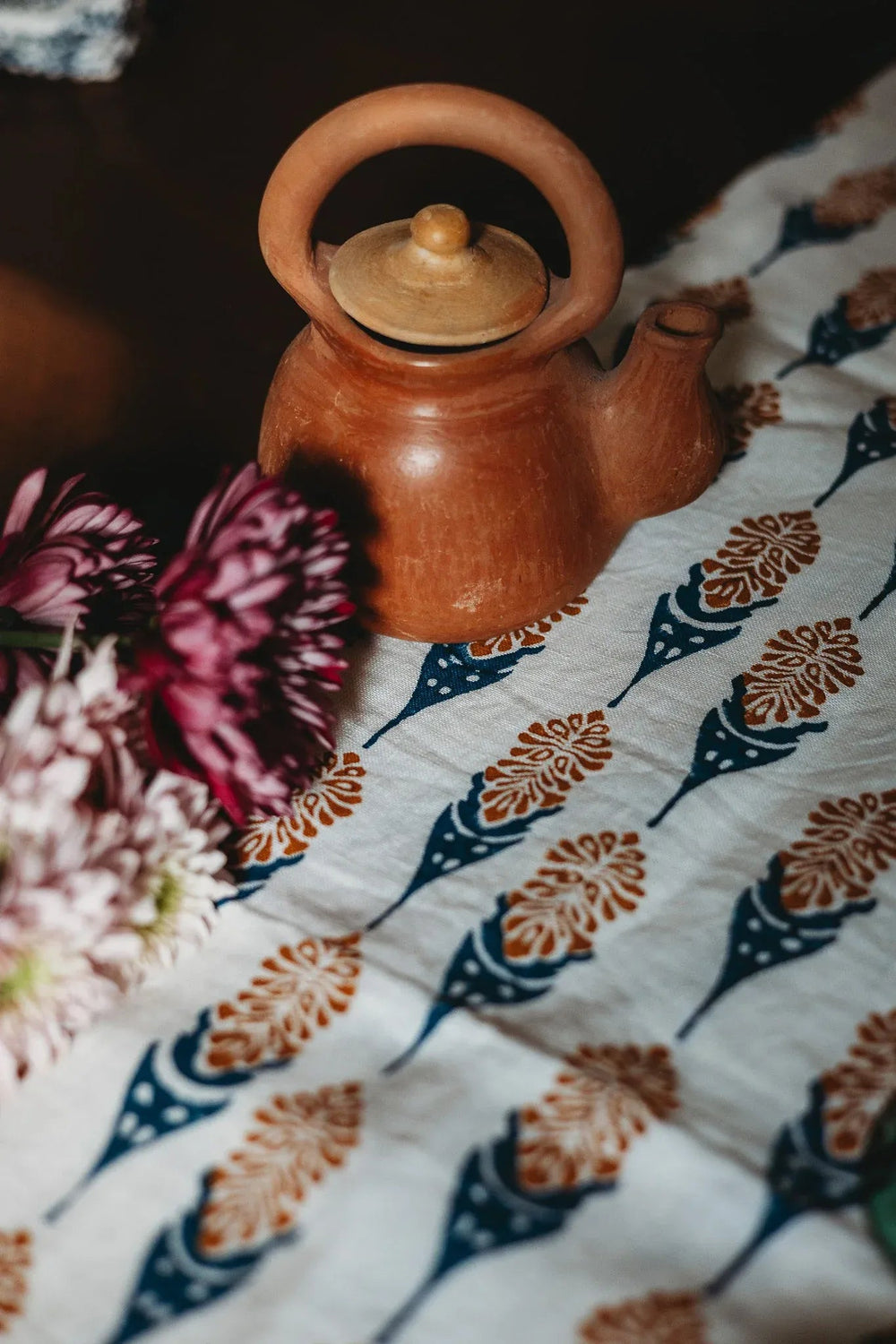 Bahaar Hand Printed Table Runner - From Where Finds - 