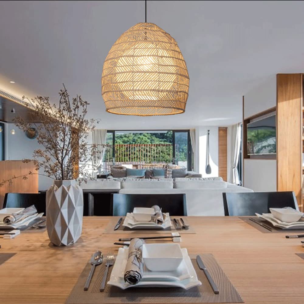 Bamboo Basket Pendant Light Rattan Cage - From Where - 