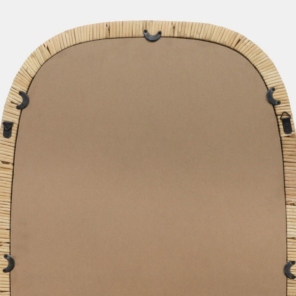 Bamboo Wood Framed Wall Mirror - From Where - 