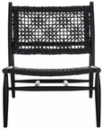 Bandelier Accent Black Leather Chair - From Where - 