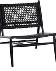 Bandelier Accent Black Leather Chair - From Where - 