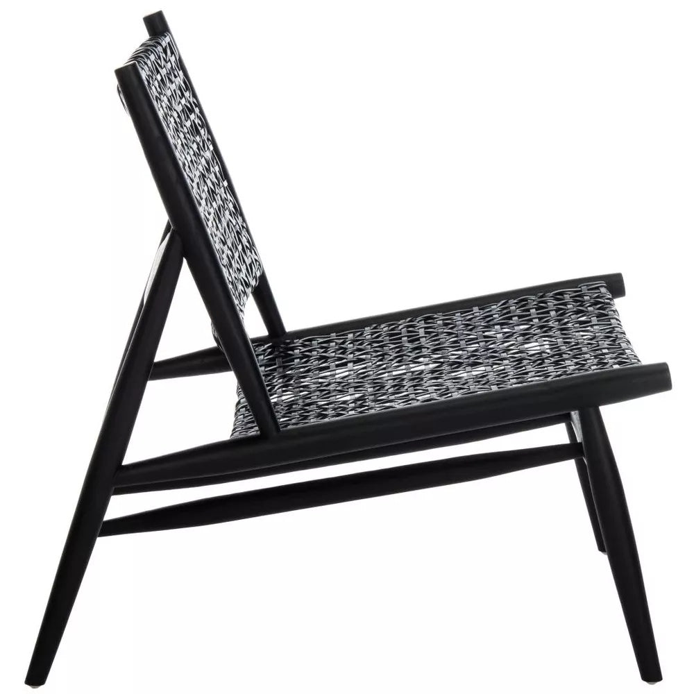 Bandelier Accent Black Leather Chair - From Where - 