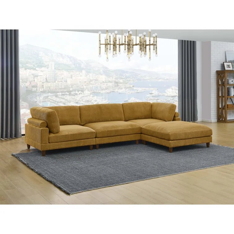 Barbarette 4 - Piece Corduroy Sectional - From Where - 