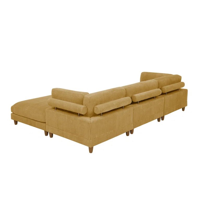 Barbarette 4 - Piece Corduroy Sectional - From Where - 