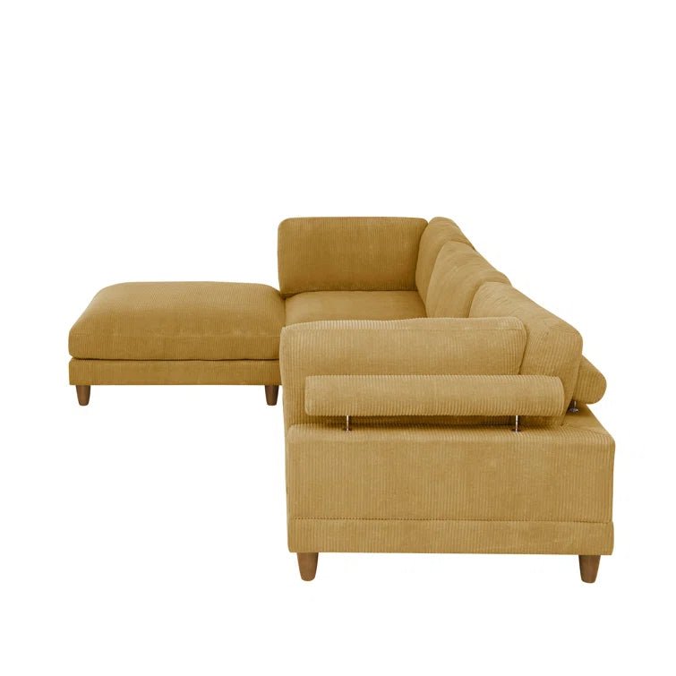 Barbarette 4 - Piece Corduroy Sectional - From Where - 