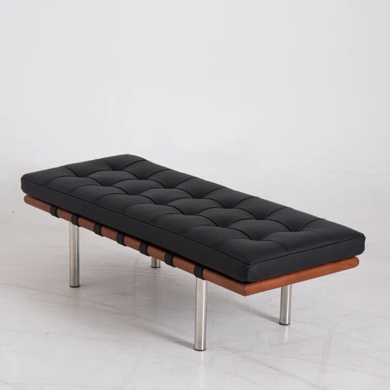Barcino Genuine Leather Bench - From Where - 