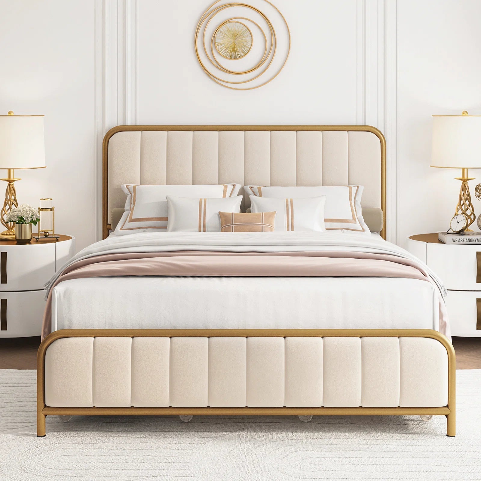 Batchelor Velvet Bed Frame with Storage - From Where - 
