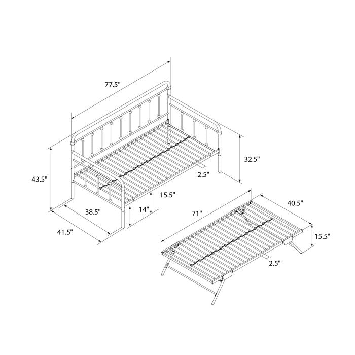 Beant Daybed with Pop Up Trundle - From Where - 
