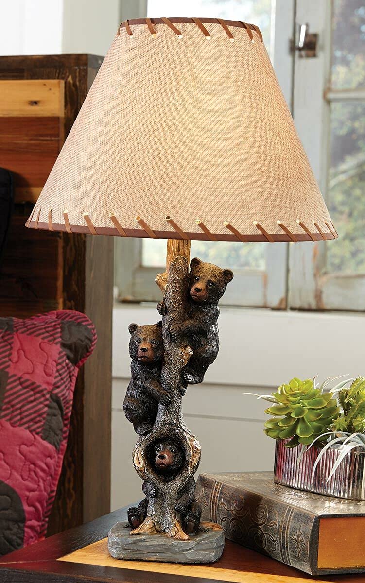 Bears in a Tree Table Lamp - From Where - 