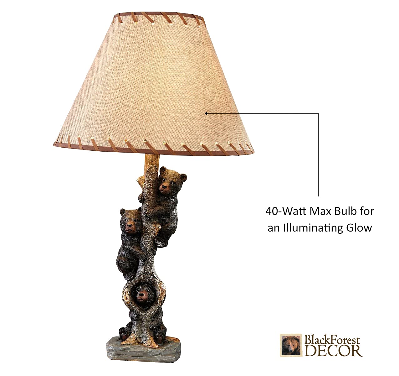 Bears in a Tree Table Lamp - From Where - 