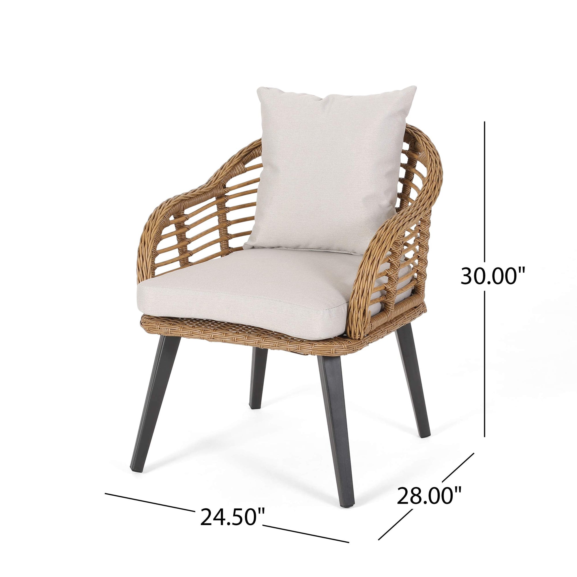 Becky Indoor Wicker Club Chairs (Set of 2) - From Where - 