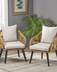 Becky Indoor Wicker Club Chairs (Set of 2) - From Where - 