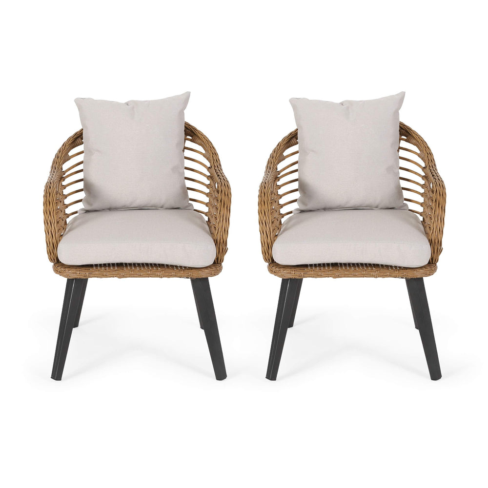 Becky Indoor Wicker Club Chairs (Set of 2) - From Where - 