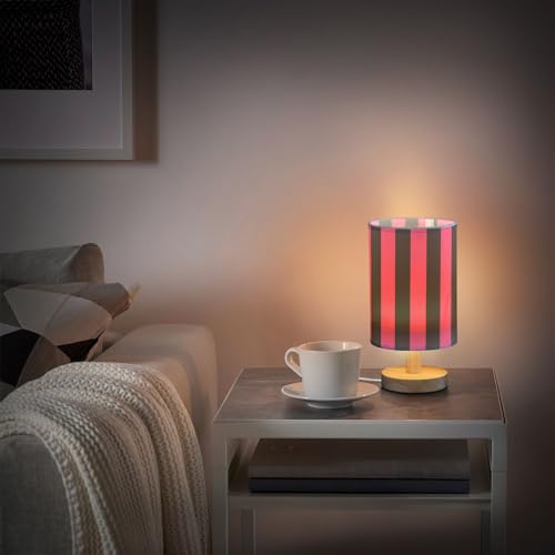 Bedside Lamp Pink Black Stripe Lamp - From Where - 